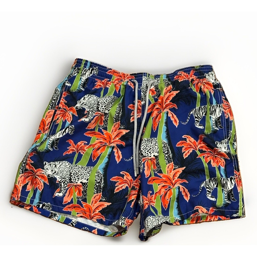 Vilebrequin Tiger Leopard Limited Edition Swim Shirts Men's XL Retired Rare